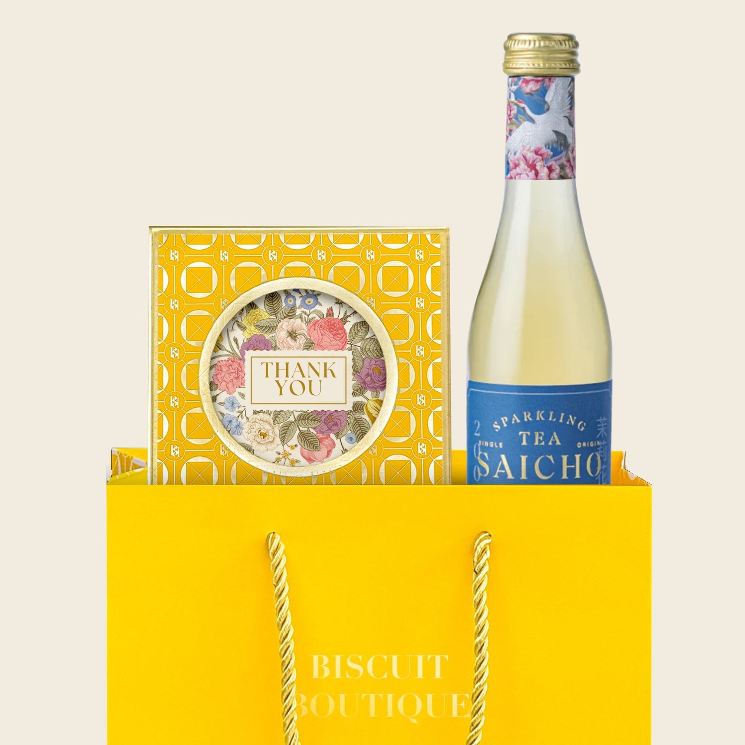 CT3 - Thank You - Biscuitgrams & Sparkling Tea gift set