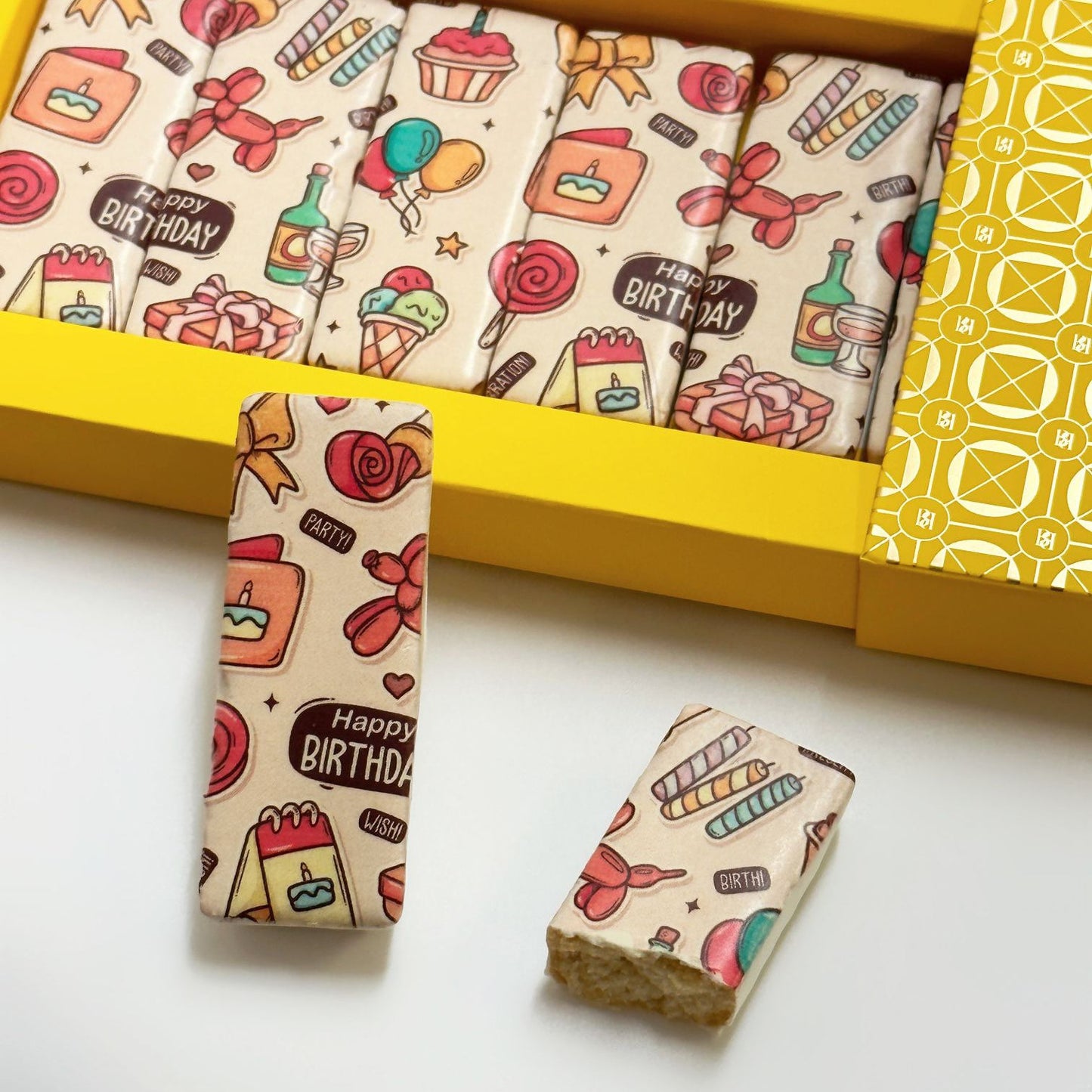 Jolly Good Birthday - Chocolate Coated Shortbread Biscuits
