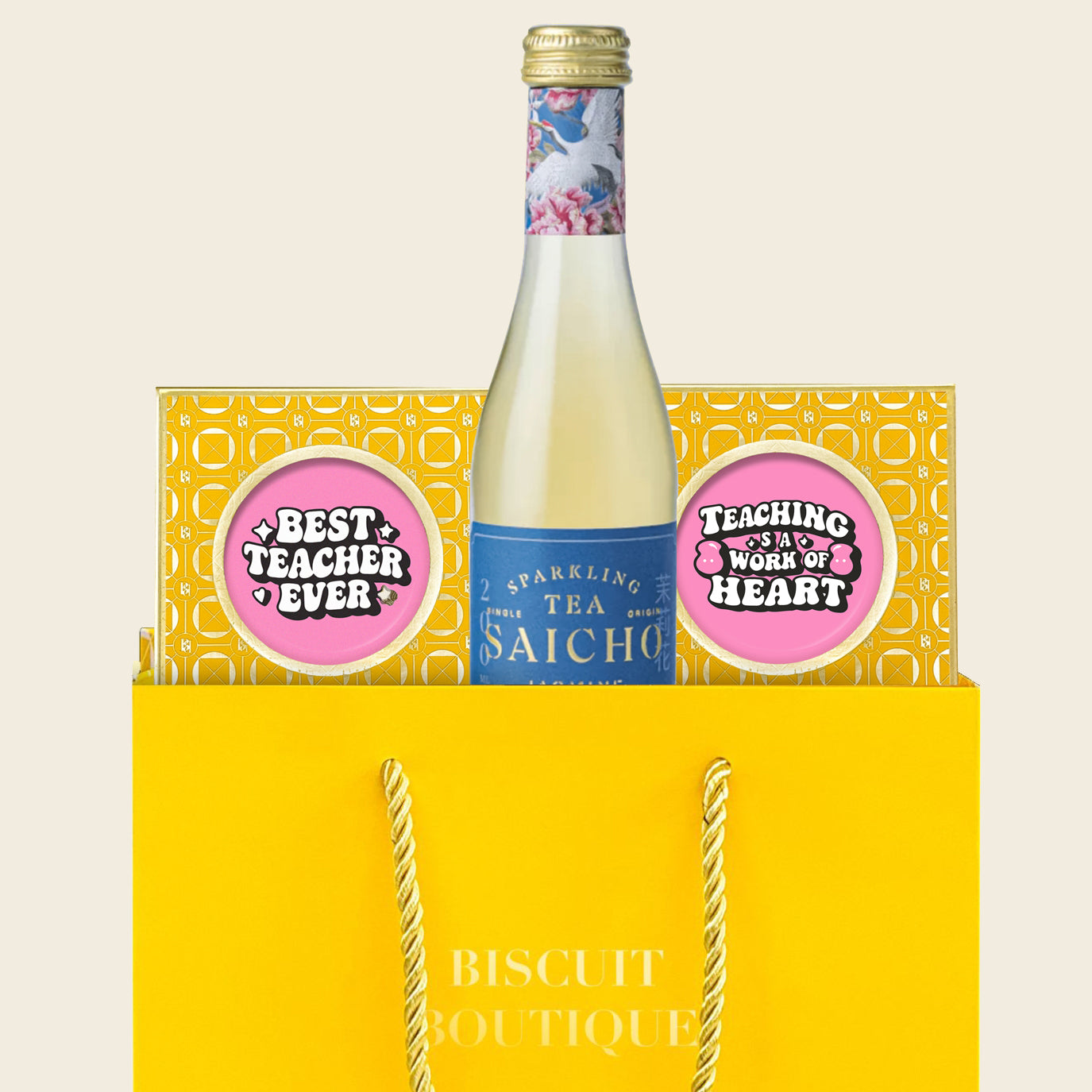 BT5 - Fun Teacher Set - Biscuitgrams & Sparkling Tea gift set