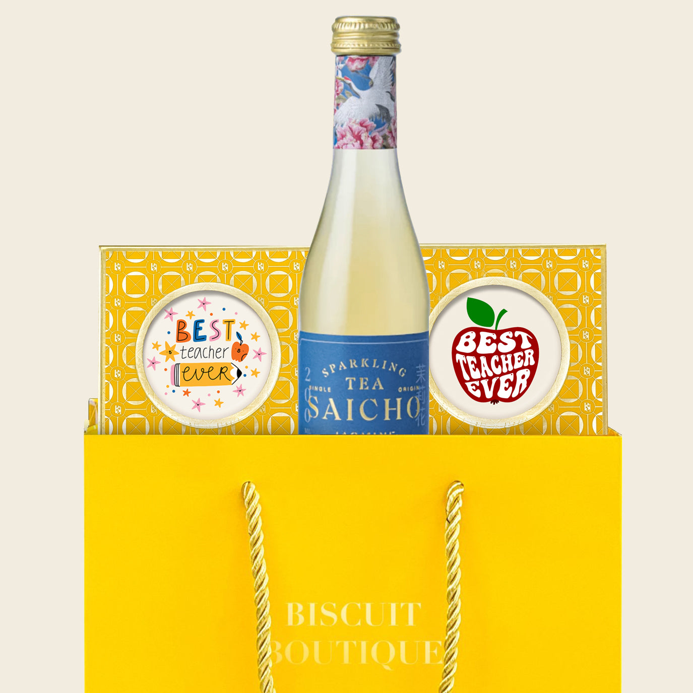 BT6 - My Favourite Teacher Set - Biscuitgrams & Sparkling Tea gift set